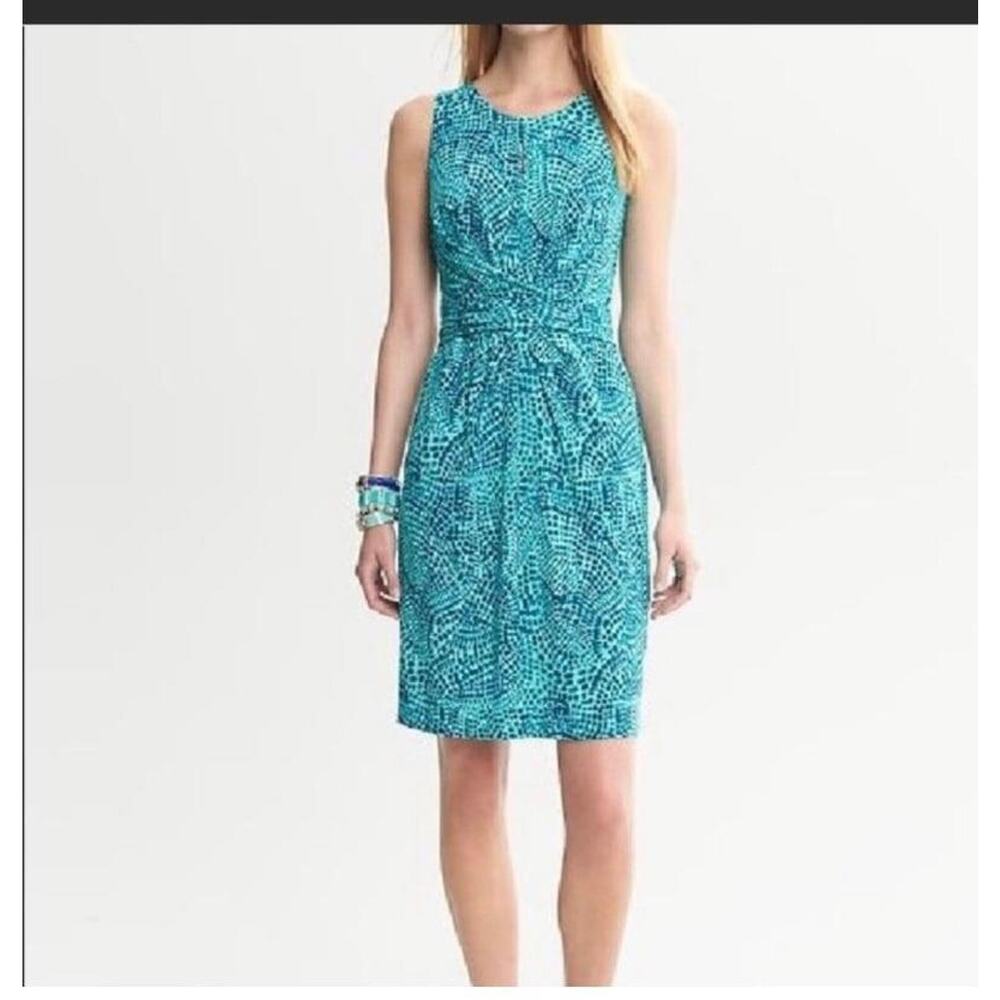 Banana Republic x Issa London Patterned Dress Sleeveless Knee Length Size 2